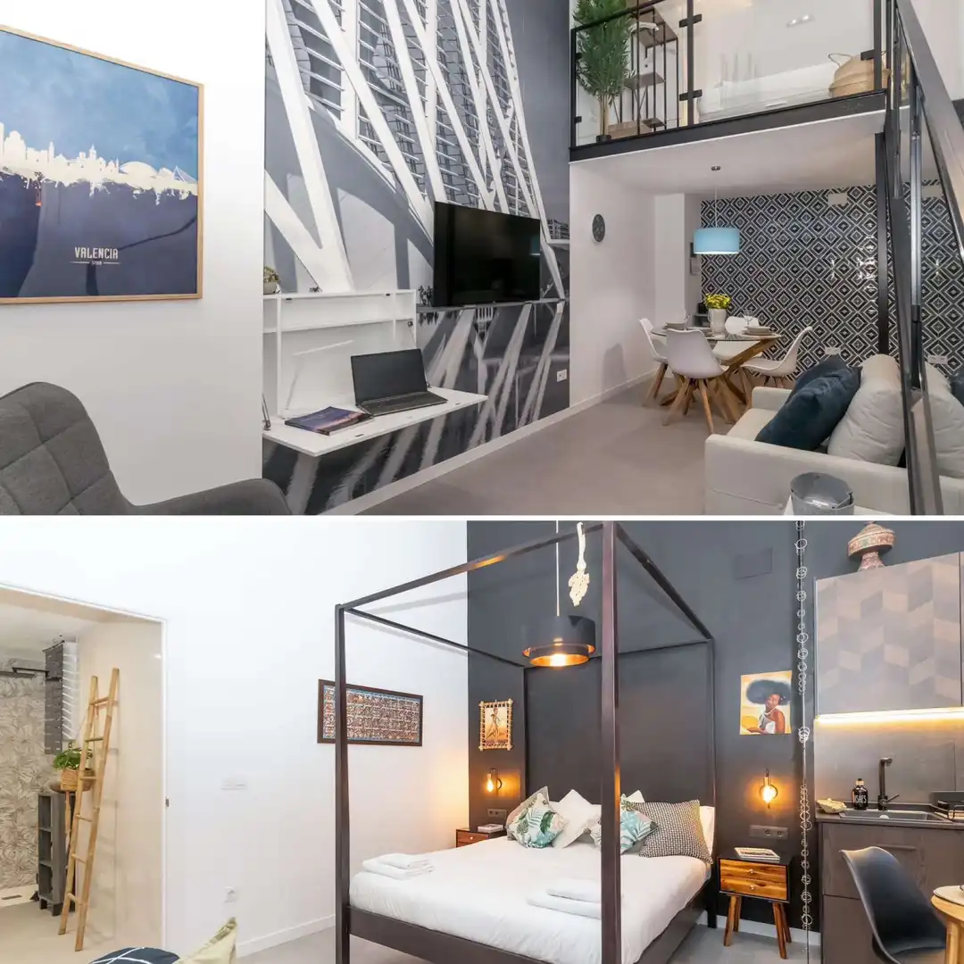 Living room of Apartments for share in Valencia  with Air Conditioner, Terrace and Furnished