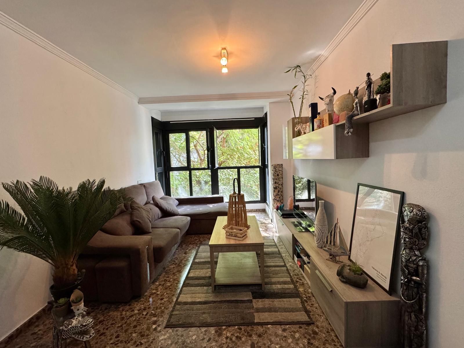 Sala de estar de Piso de alquiler en  Valencia Capital con Terraza y Amueblado