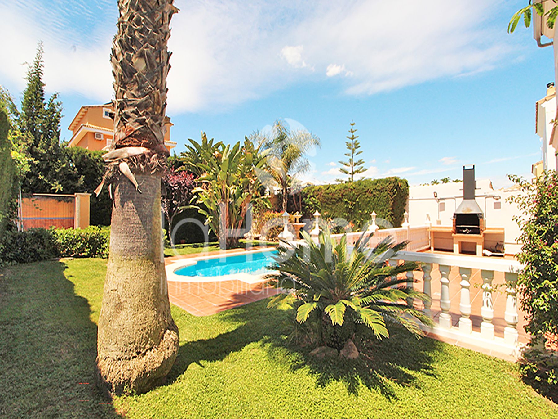 Garden of Single-family semi-detached for sale in San Antonio de Benagéber  with Air Conditioner, Heating and Private garden