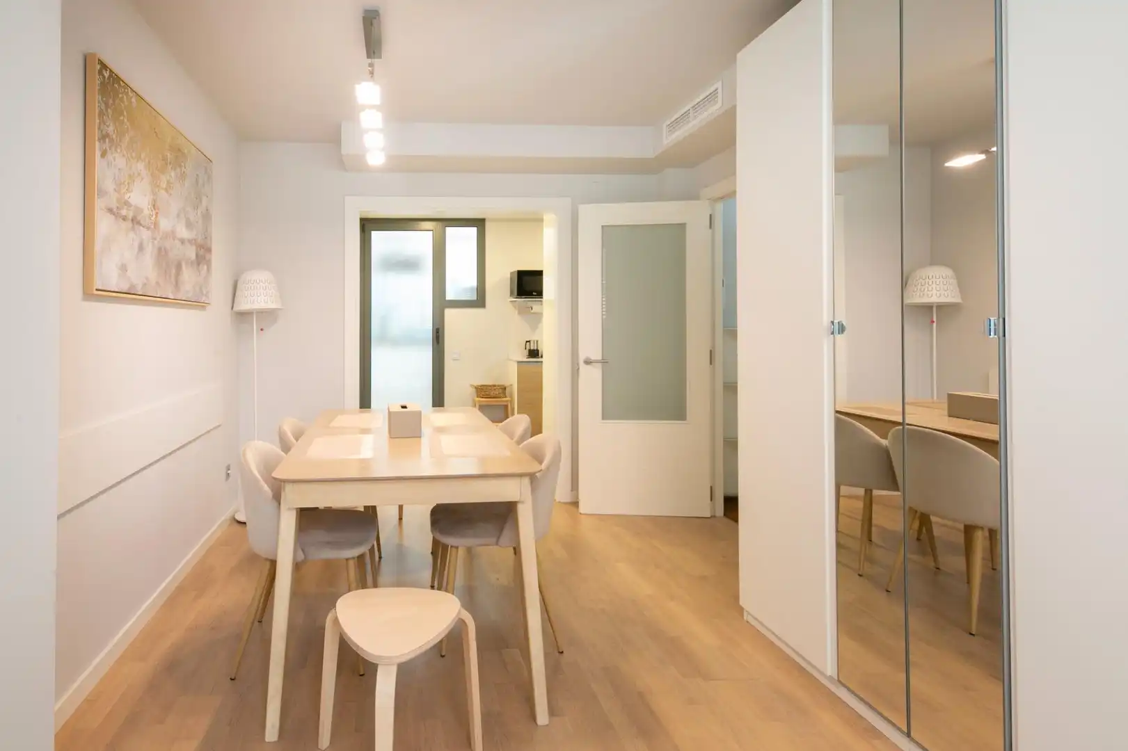Dining room of Duplexes for sale in Barcelona  with Parquet flooring, Furnished and Community pool