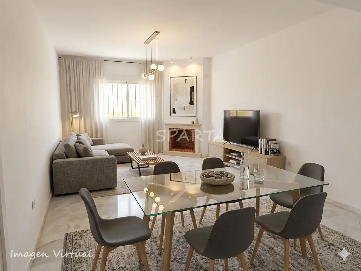 Sala d'estar de Casa adosada en venda en Espartinas amb Balcó