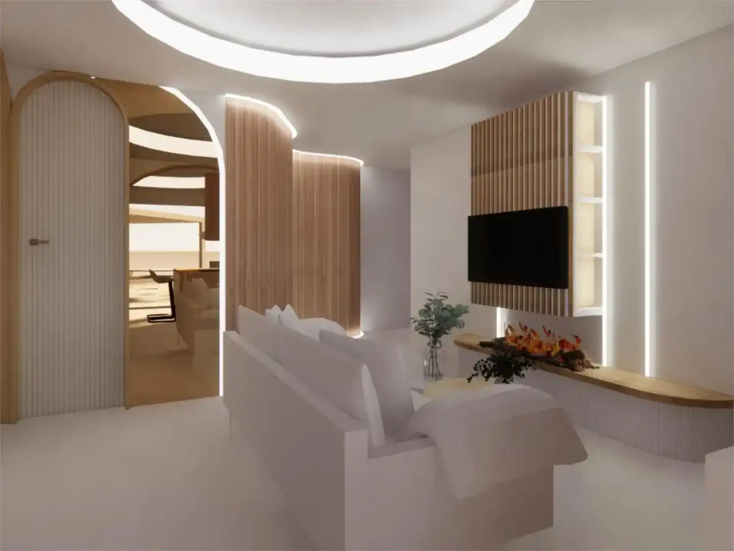 Sala de estar de Piso en venta en Murcia con Trastero y Piscina