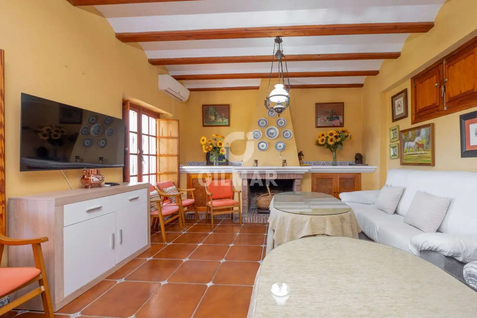 Living room of Houses for sale in Villamartín  with Heating, Private garden and Swimming Pool