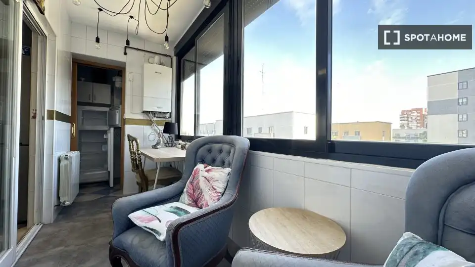 Sala d'estar de Apartament per a compartir en Madrid amb Aire condicionat, Calefacció i Terrassa