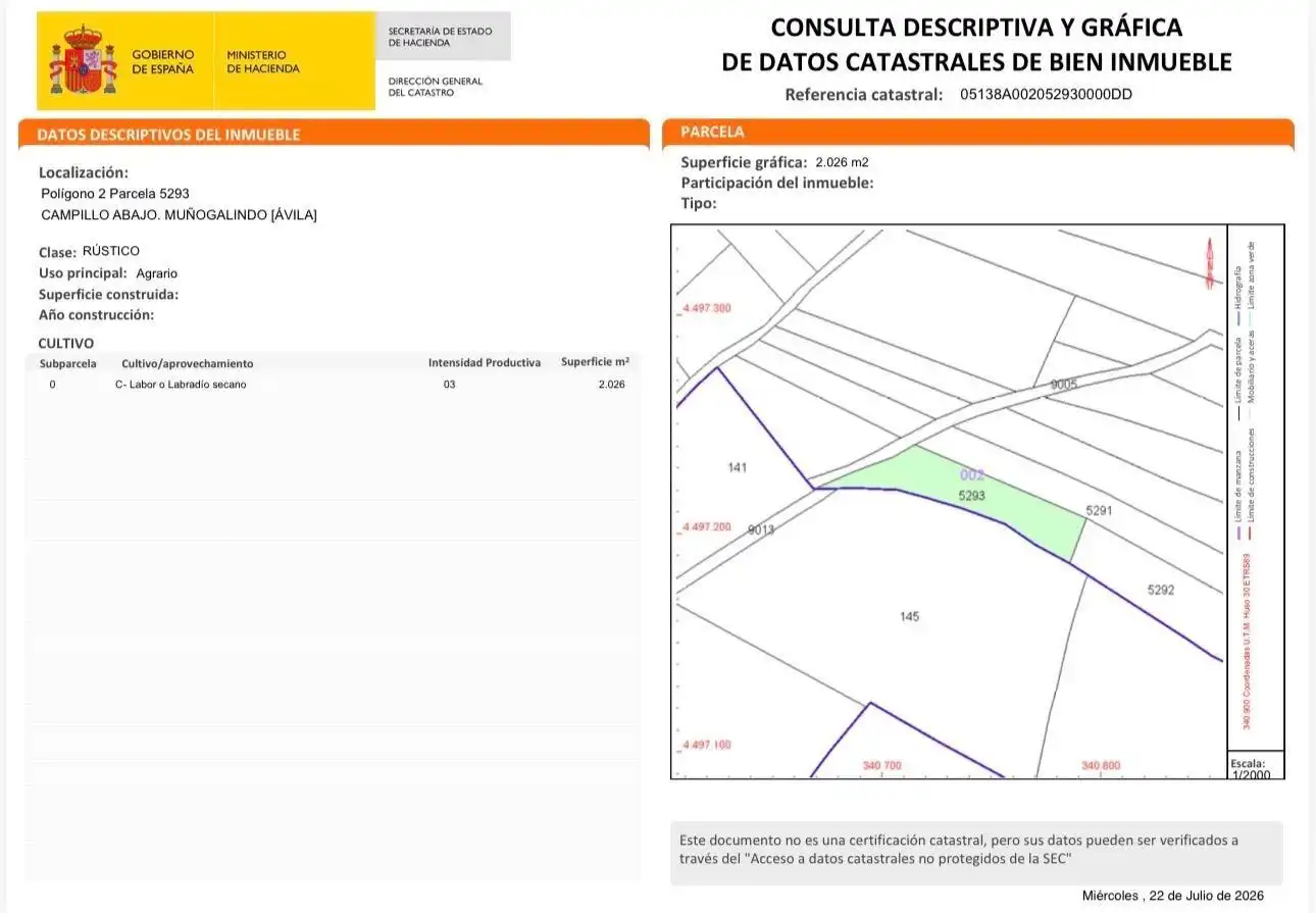 Terreno rustico in vendita a Muñogalindo, imagen 4