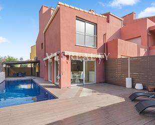 Exterior view of Single-family semi-detached for sale in Alicante / Alacant  with Air Conditioner, Heating and Private garden