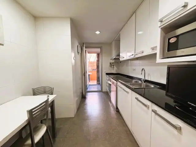 Kitchen of Flat for sale in Montgat  with Air Conditioner, Heating and Parquet flooring