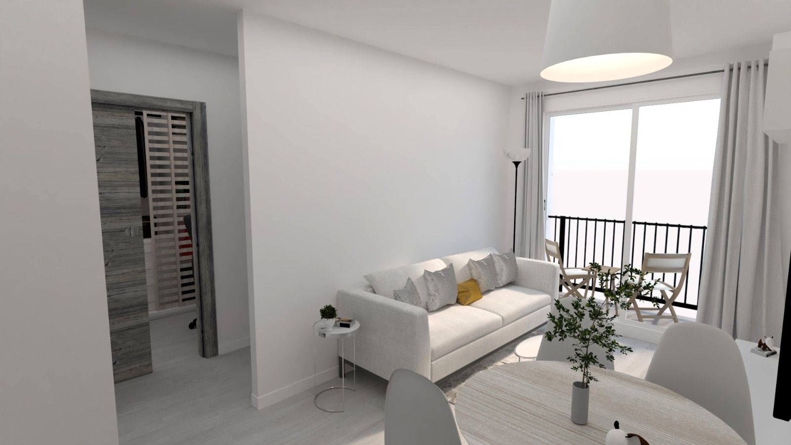 Living room of Flat for sale in L'Hospitalet de Llobregat  with Balcony