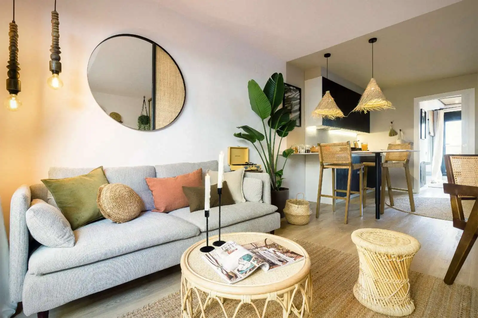 Sala de estar de Apartamento para compartir en Barcelona con Aire acondicionado, Calefacción y Terraza