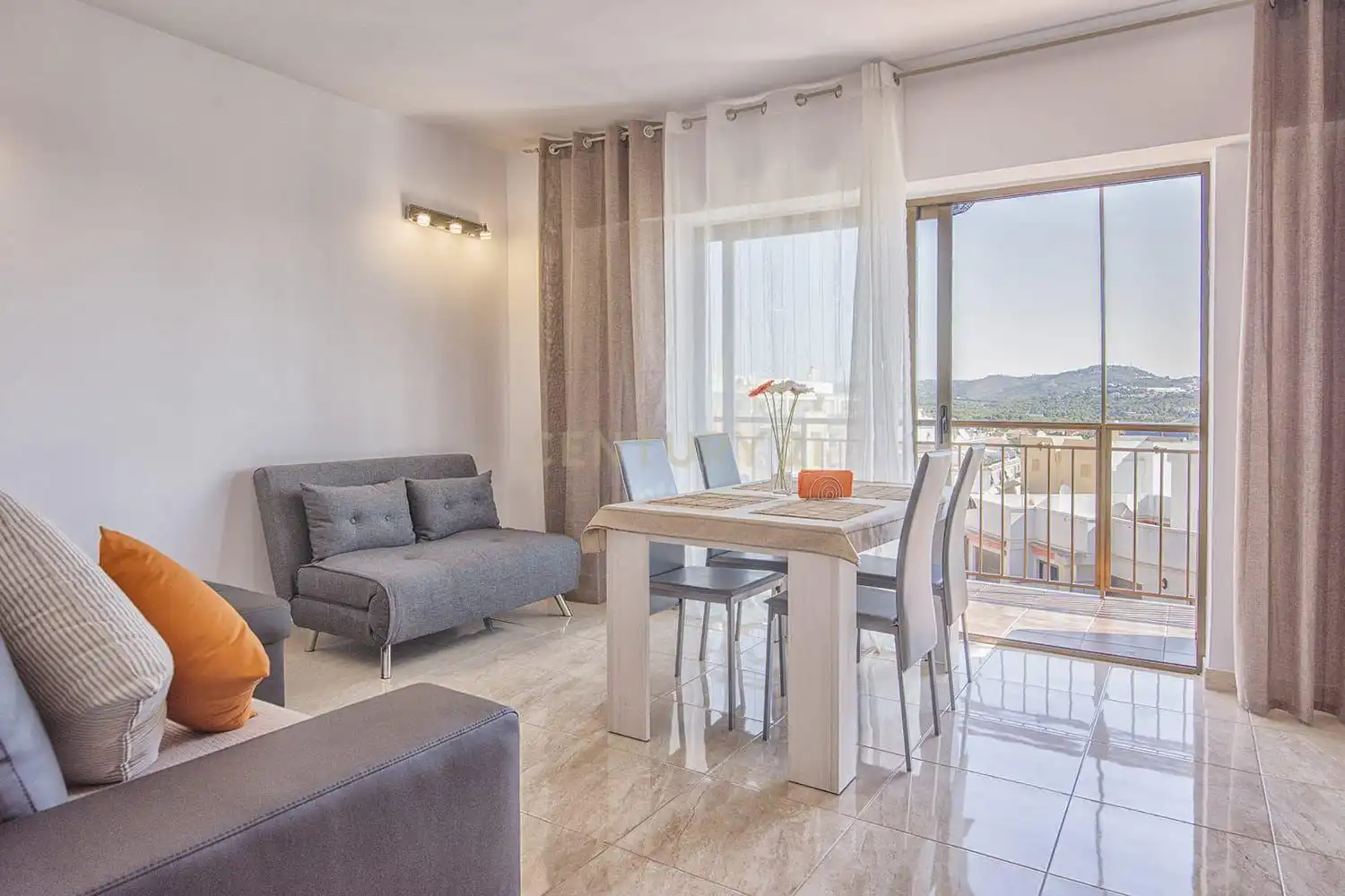 Sala d'estar de Apartament en venda en Calpe / Calp amb Aire condicionat, Forn i Rentadora