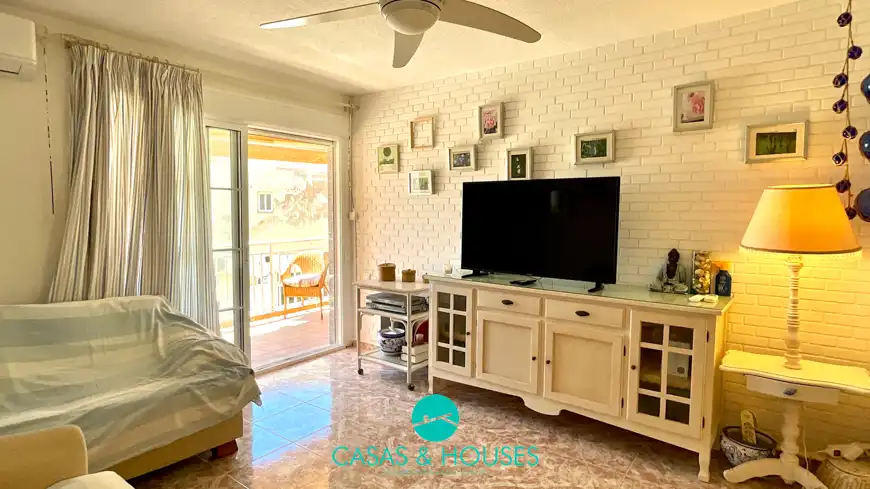 Living room of Flat for sale in La Manga del Mar Menor  with Air Conditioner, Terrace and Furnished