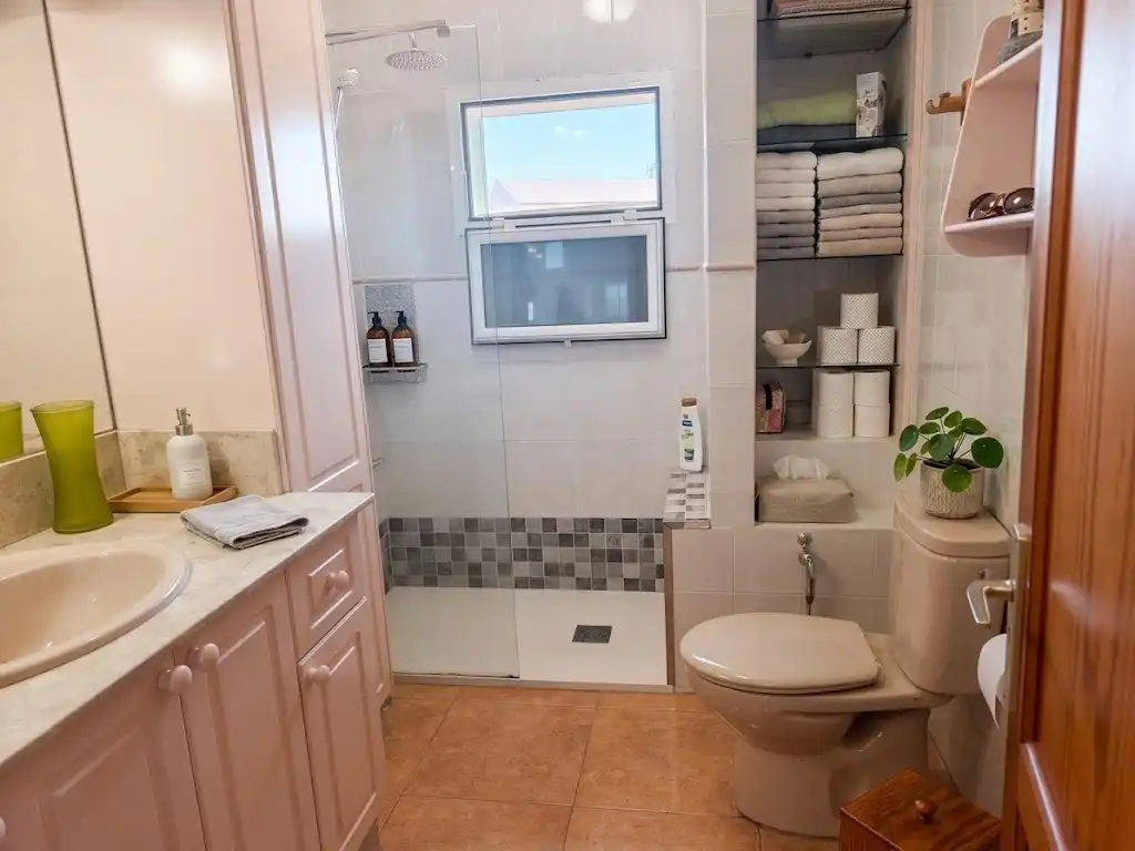 Bany de Casa o xalet en venda en La Oliva amb Jardí privat, Terrassa i Moblat