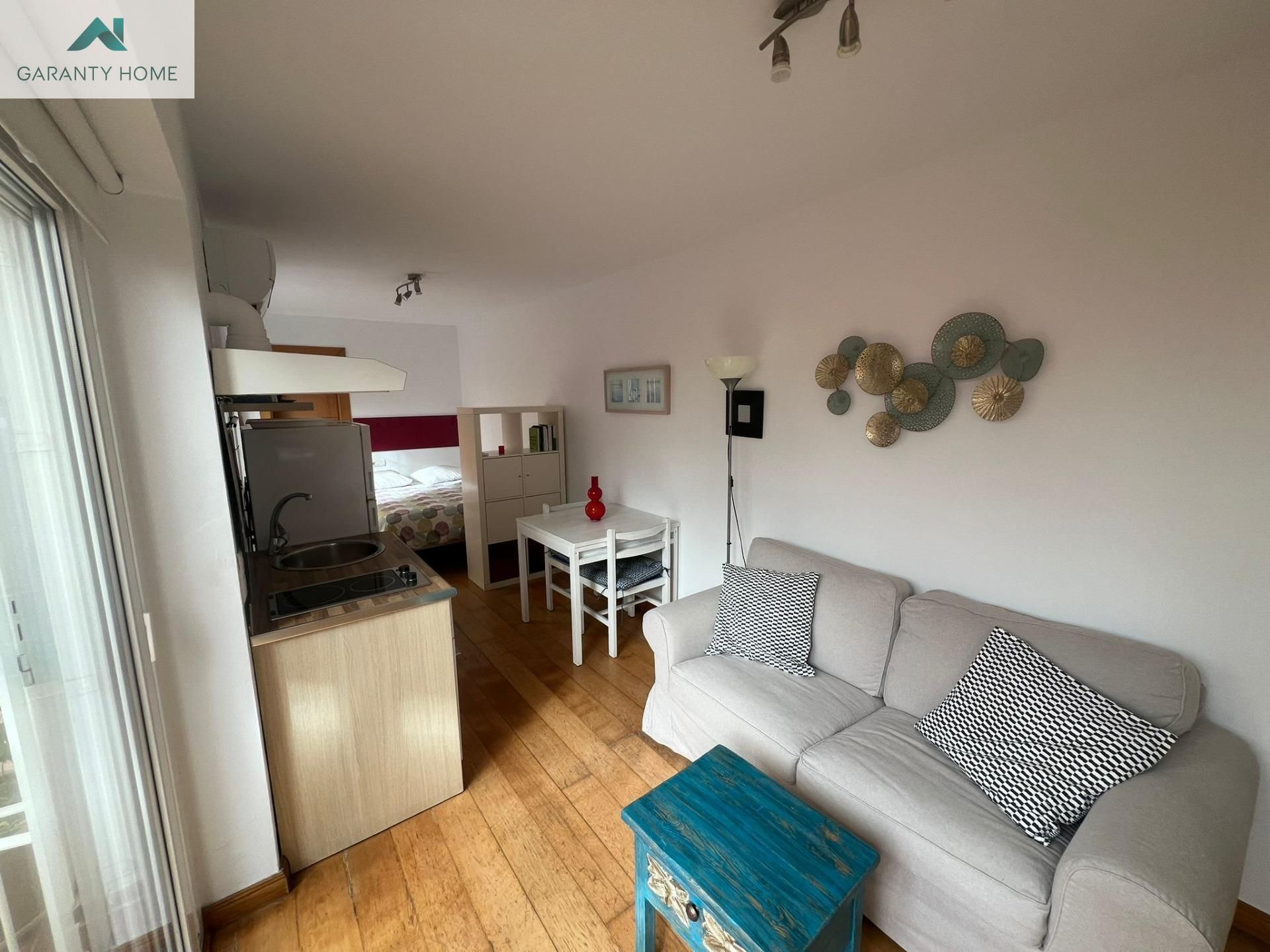 Sala d'estar de Estudi de lloguer en Málaga Capital amb Aire condicionat, Calefacció i Jardí privat