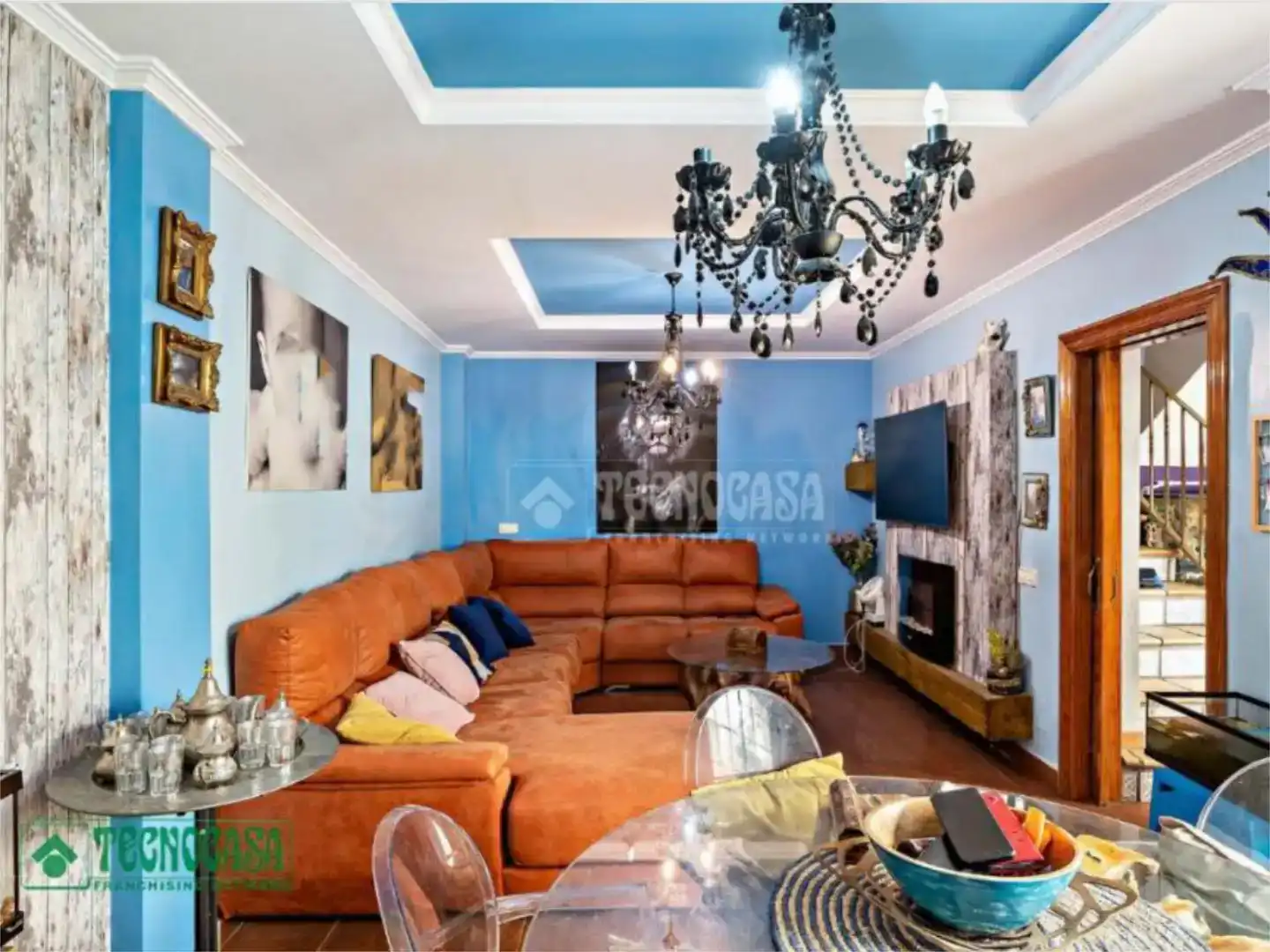 Sala d'estar de Dúplex en venda en Madrid