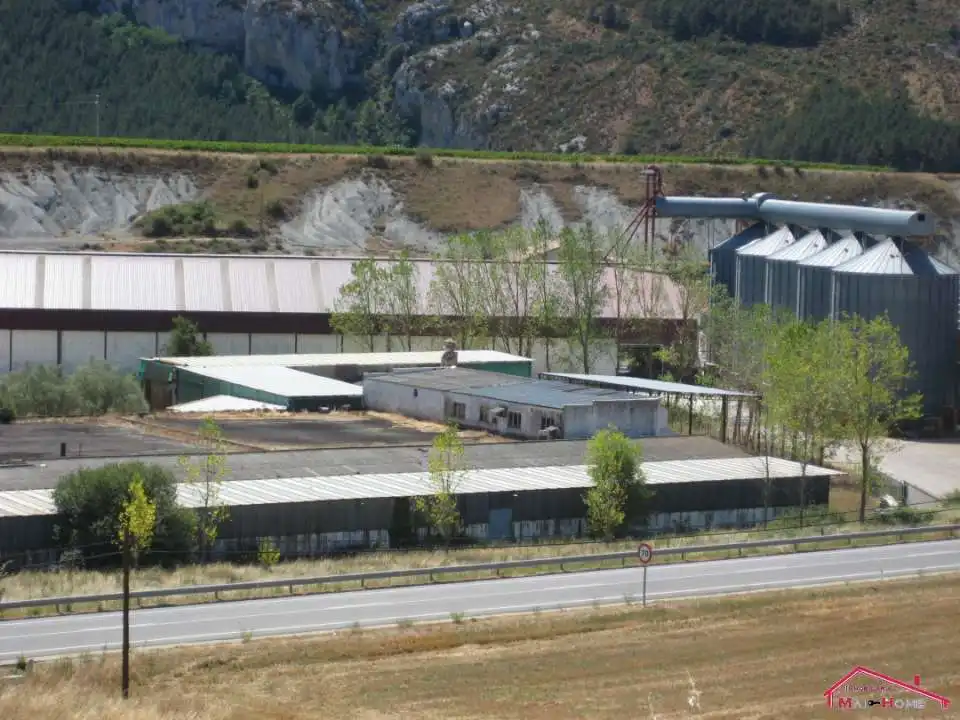 Außenansicht von Fabrikhallen zum Verkauf in Lumbier