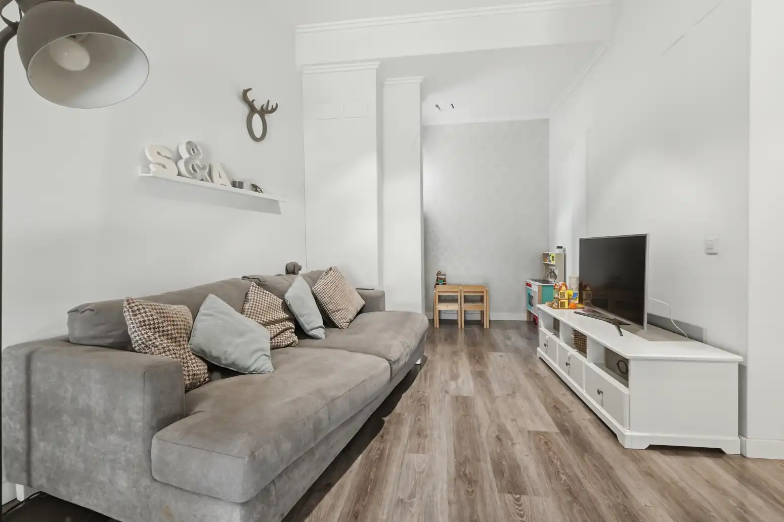 Sala de estar de Piso en venta en Alaquàs con Aire acondicionado y Trastero