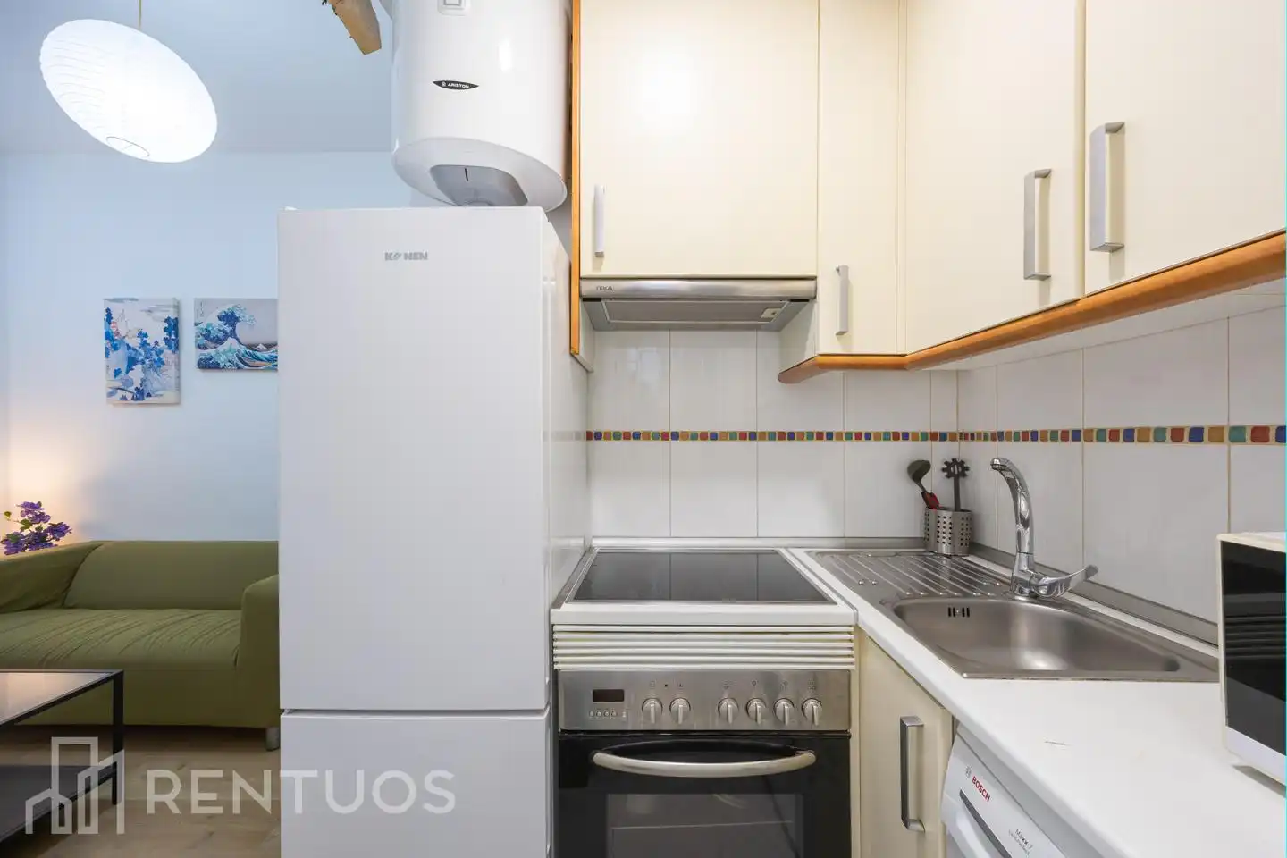 Kitchen of Study for rent in Madrid  with Furnished