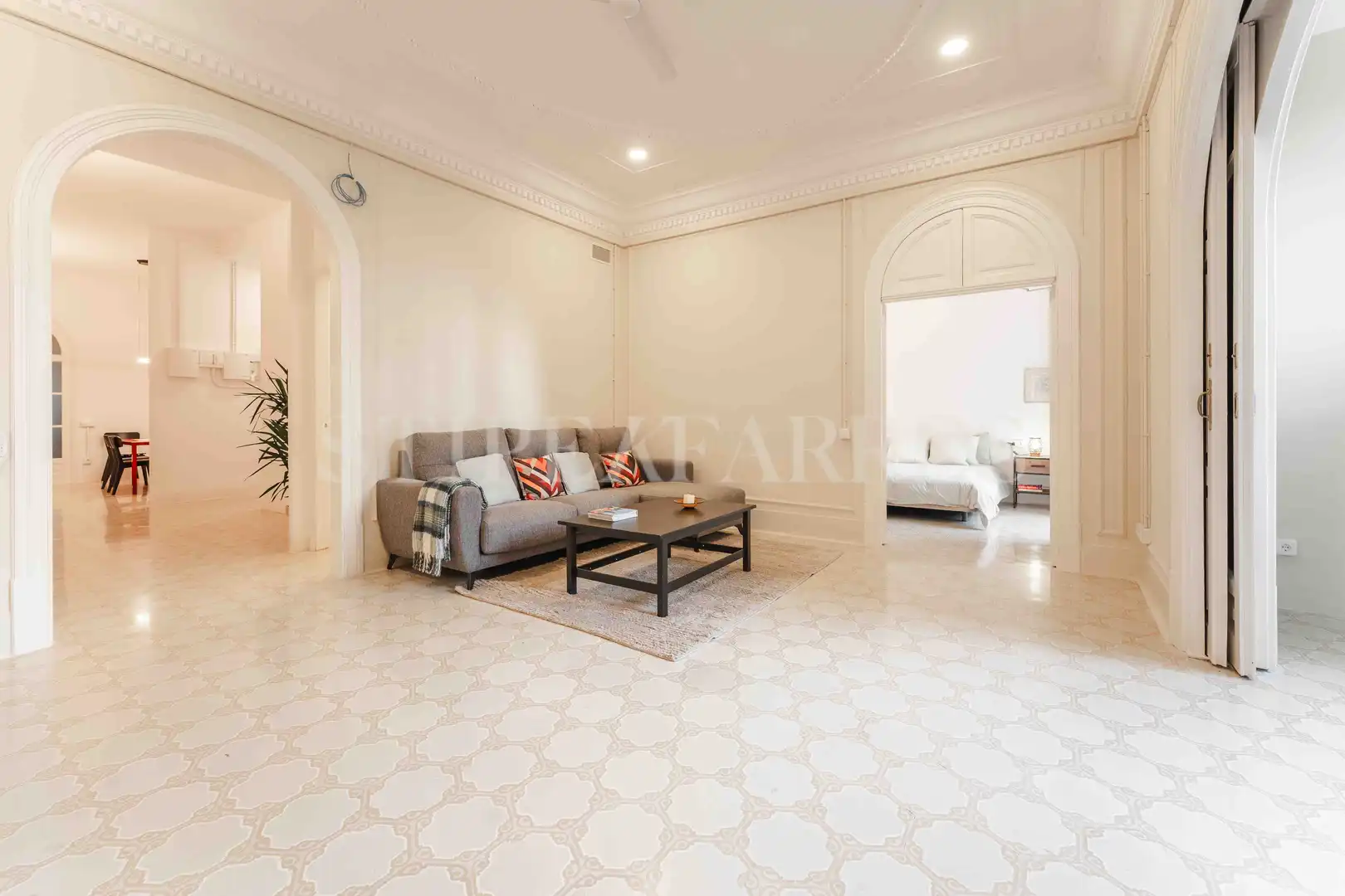 Sala de estar de Piso de alquiler en Barcelona con Aire acondicionado, Calefacción y Amueblado