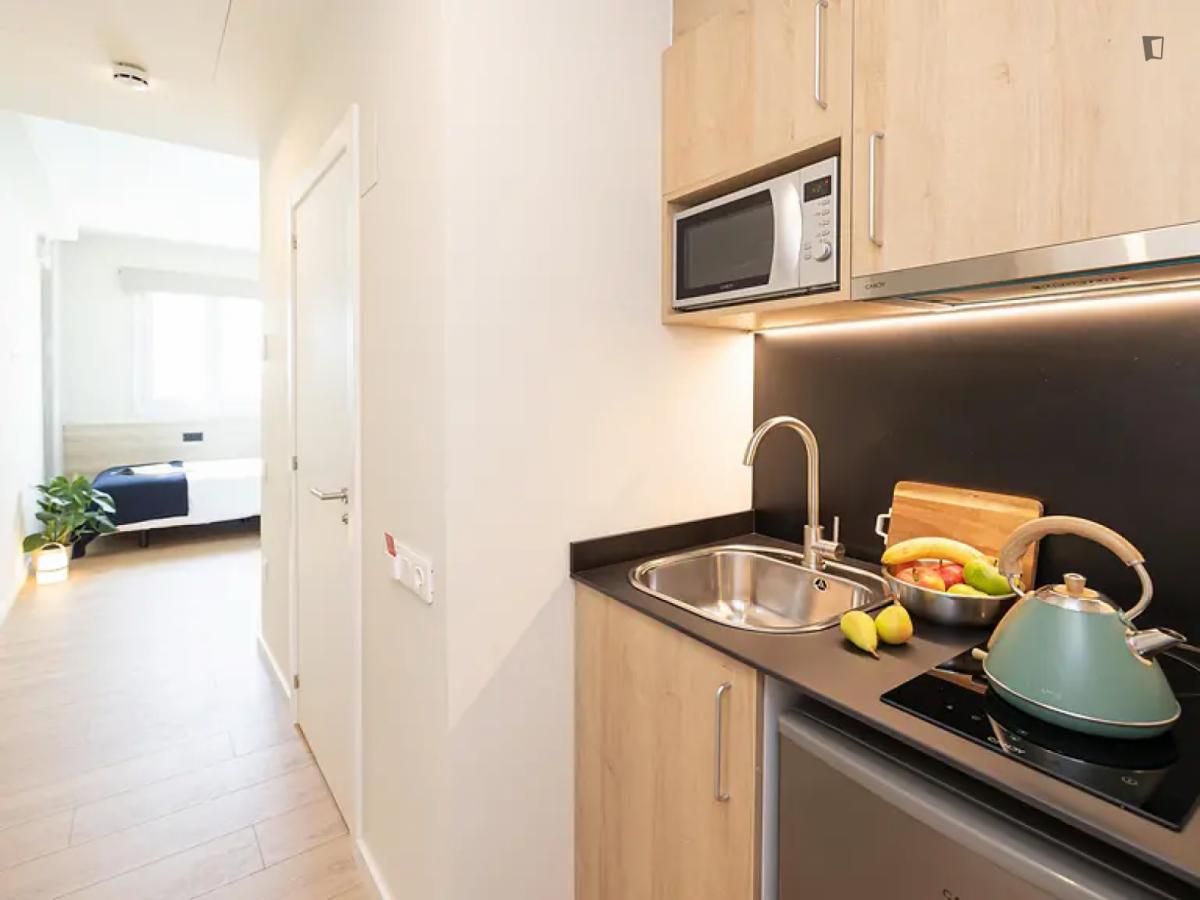 Kitchen of Flat to rent in Terrassa  with Heating, Furnished and Internet