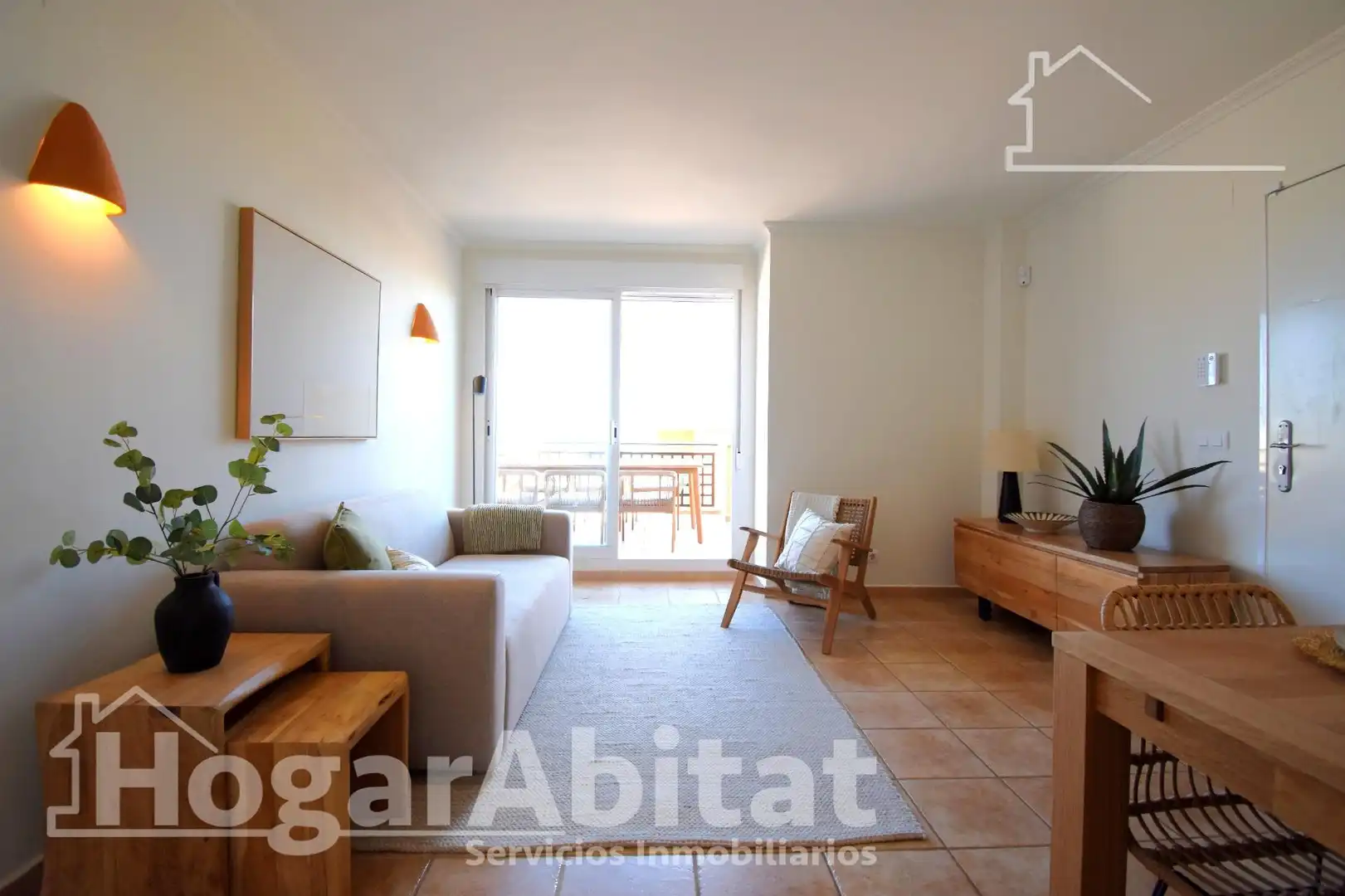 Sala de estar de Piso en venta en Pedreguer con Calefacción, Terraza y Amueblado