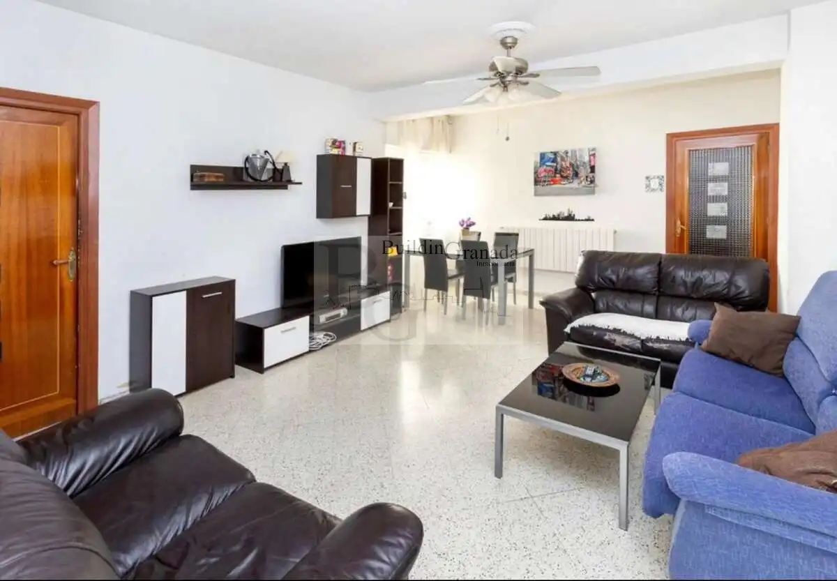 Sala de estar de Piso de alquiler en Granada con Calefacción, Terraza y Amueblado