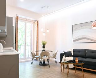 Living room of Study to share in  Madrid Capital  with Air Conditioner, Heating and Terrace