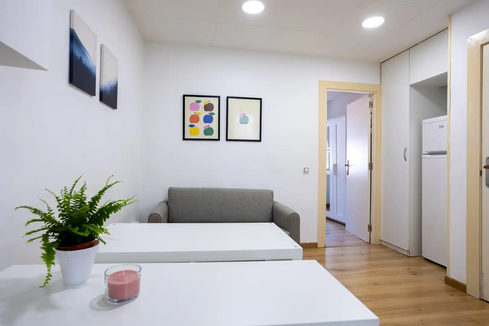 Sala de estar de Apartamento de alquiler en Barcelona con Parquet, Amueblado y Lavadora