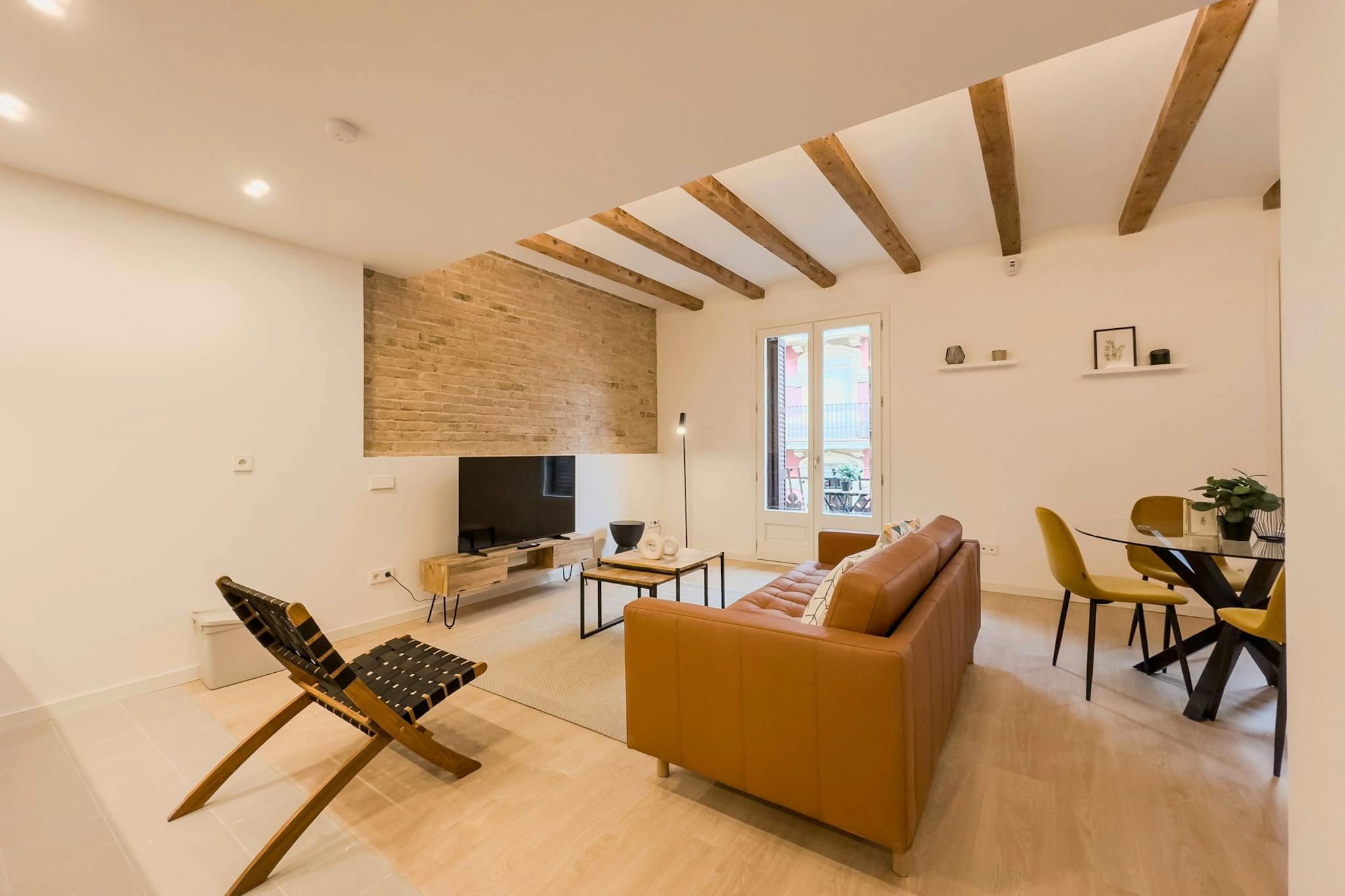 Living room of Flat to rent in  Barcelona Capital  with Air Conditioner, Furnished and Washing machine
