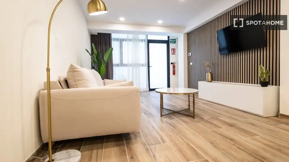Sala de estar de Piso de alquiler en Valencia con Aire acondicionado, Calefacción y Amueblado