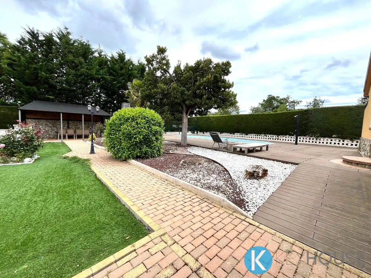 Terraza de Casa o chalet en venta en Villar del Olmo con Aire acondicionado, Jardín privado y Piscina