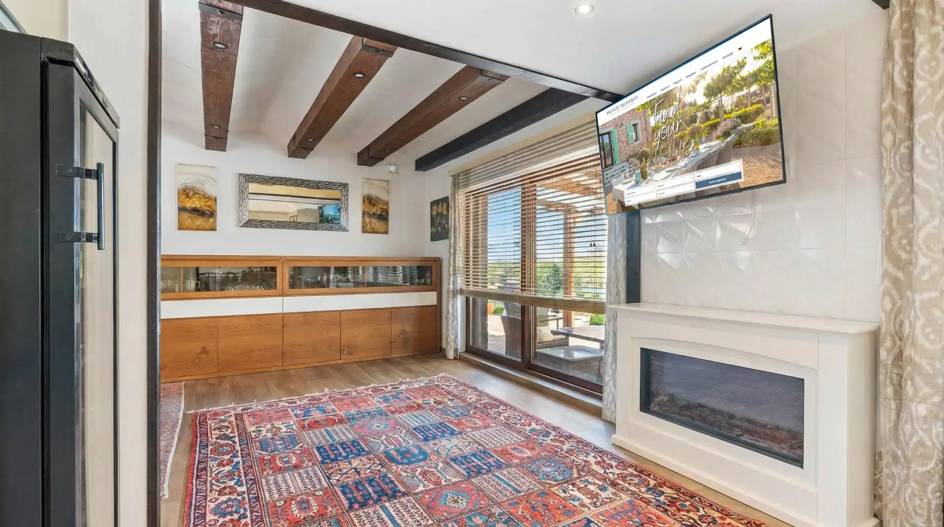 Wohnzimmer von Country house zum Verkauf in Calvià mit Klimaanlage, Heizung und Terrasse