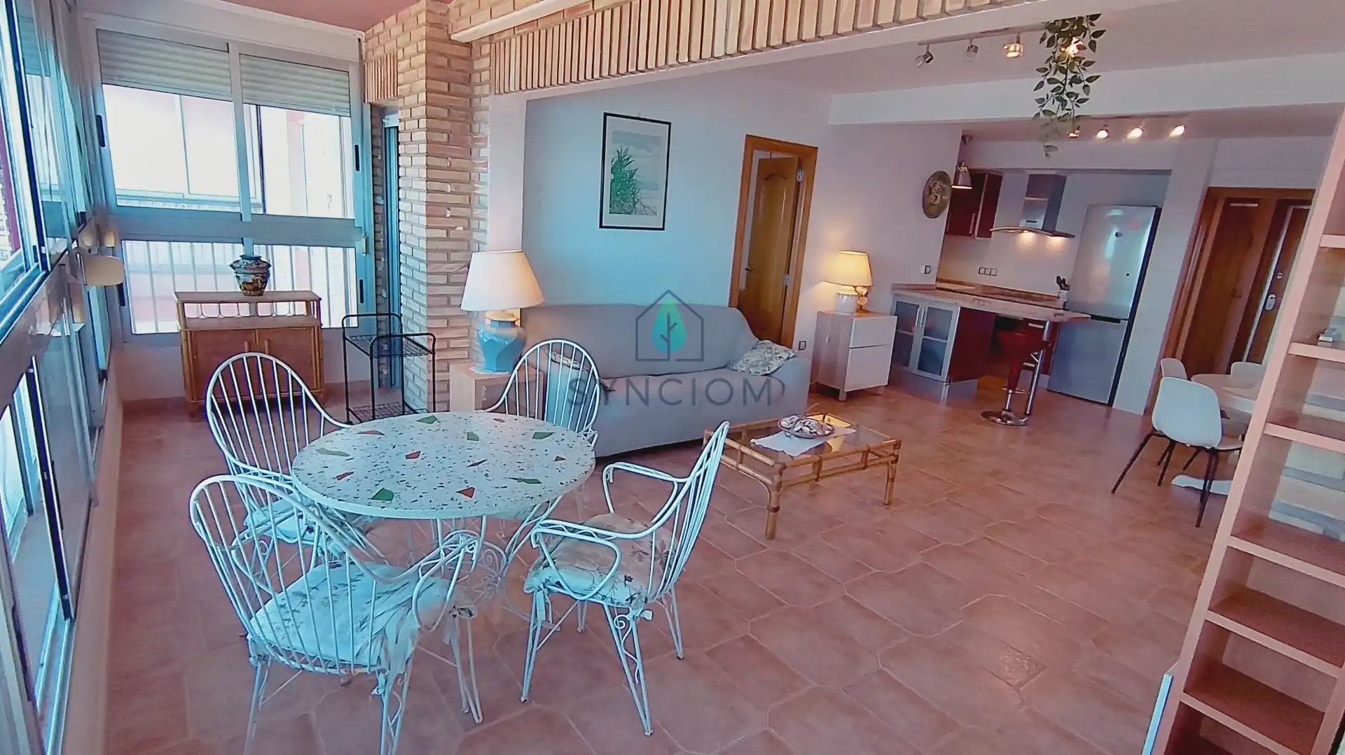 Sala de estar de Piso en venta en Sueca con Calefacción, Terraza y Trastero