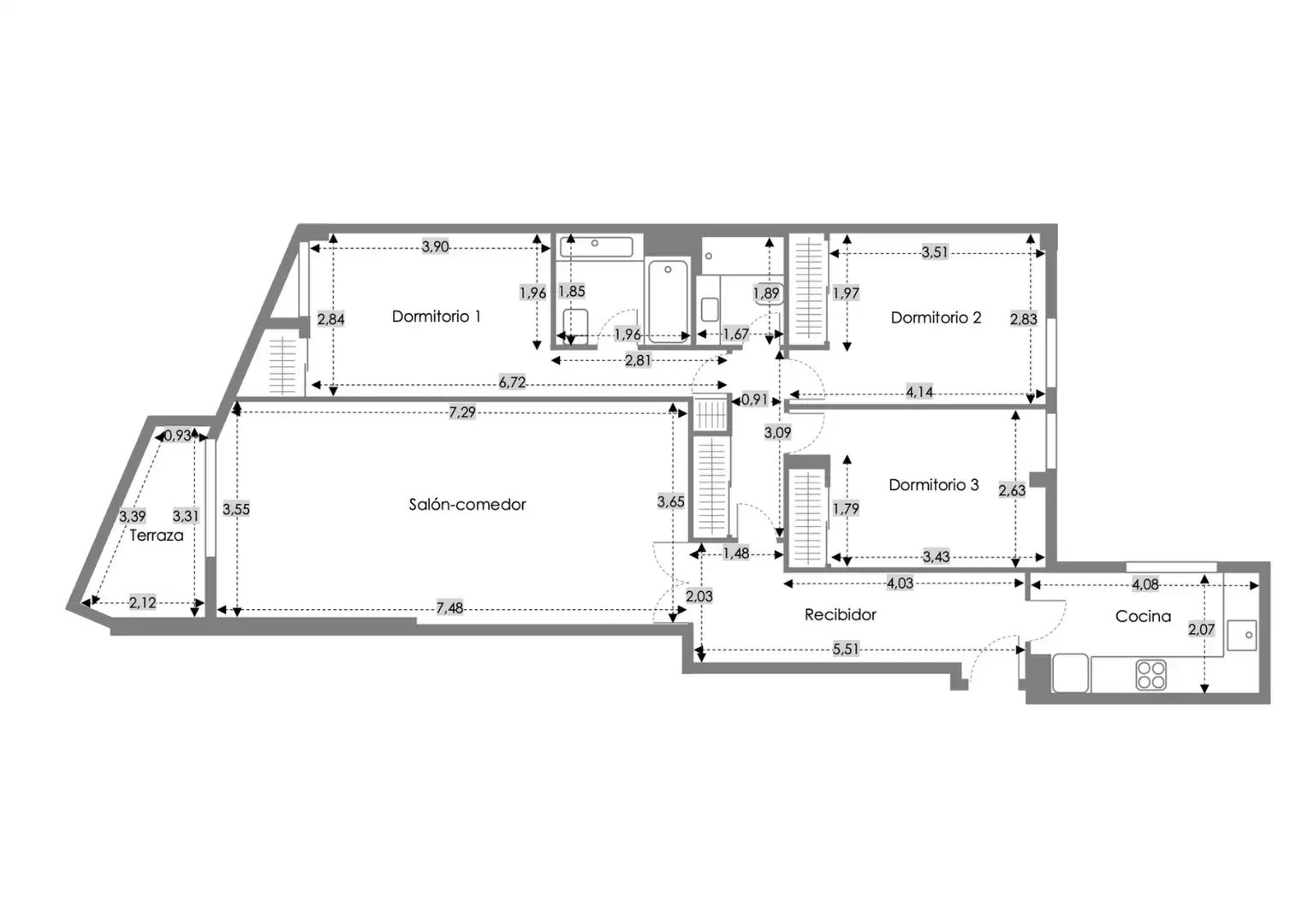 Piso en venta en Madrid con Aire acondicionado, Calefacción y Parquet
