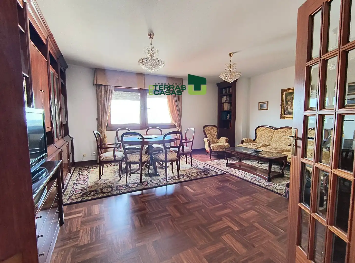 Sala d'estar de Pis de lloguer en Pontevedra Capital  amb Calefacció i Moblat