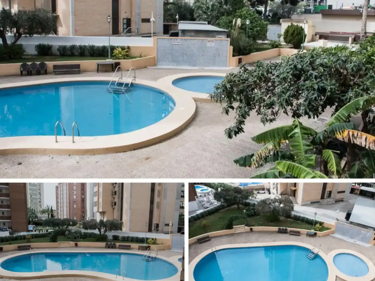 Schwimmbecken von Wohnung zur Miete in Benidorm mit Klimaanlage, Schwimmbad und Balkon