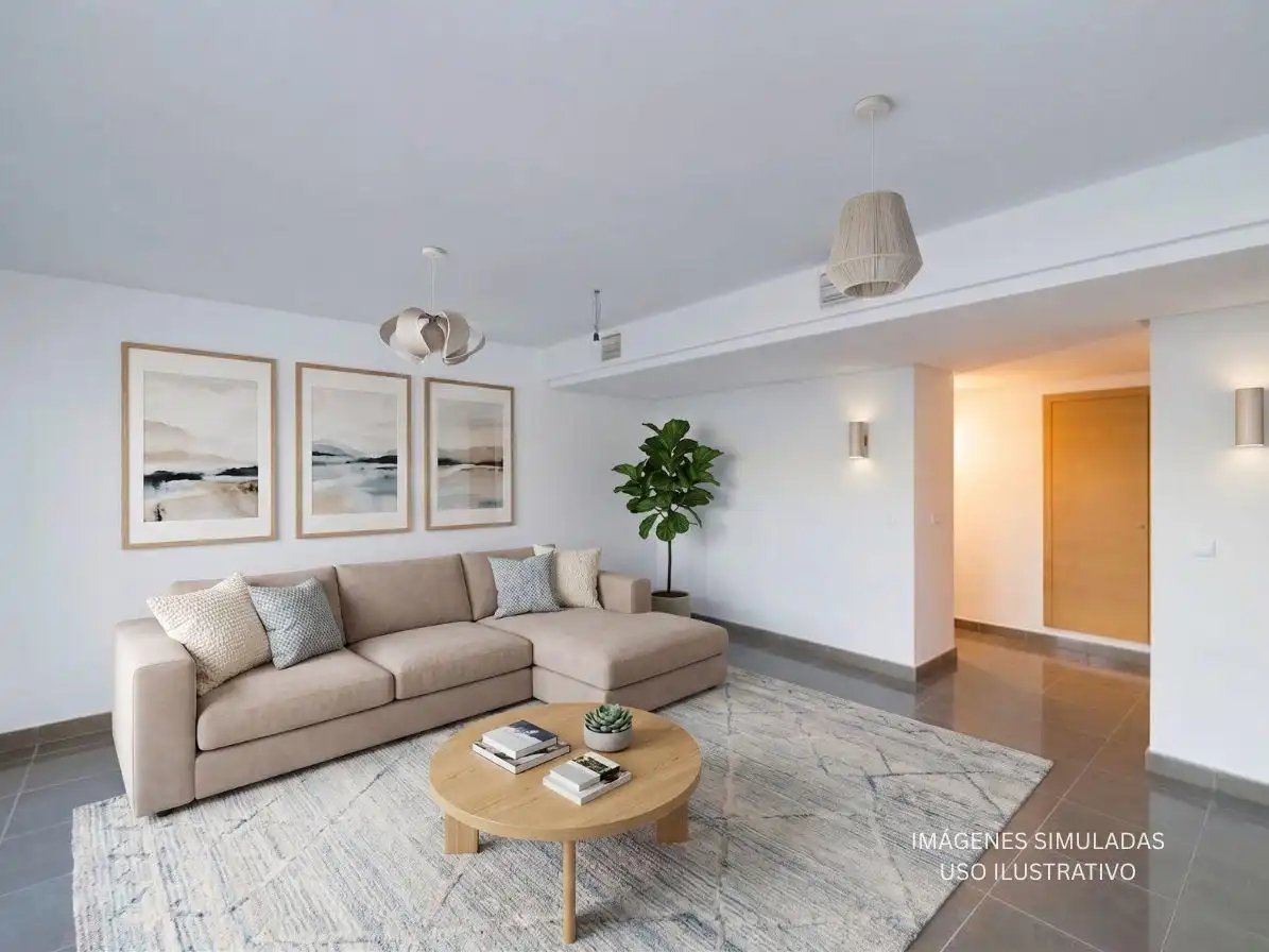 Sala de estar de Piso en venta en Alicante / Alacant con Piscina comunitaria