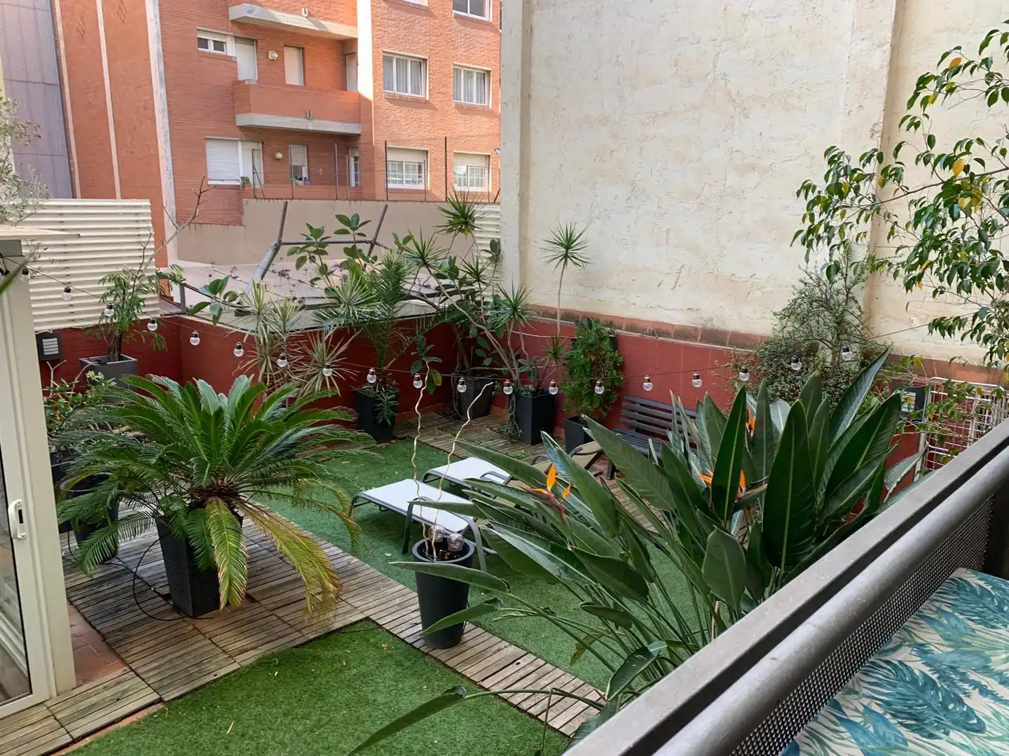 Terraza de Piso de alquiler en Barcelona con Aire acondicionado, Calefacción y Parquet