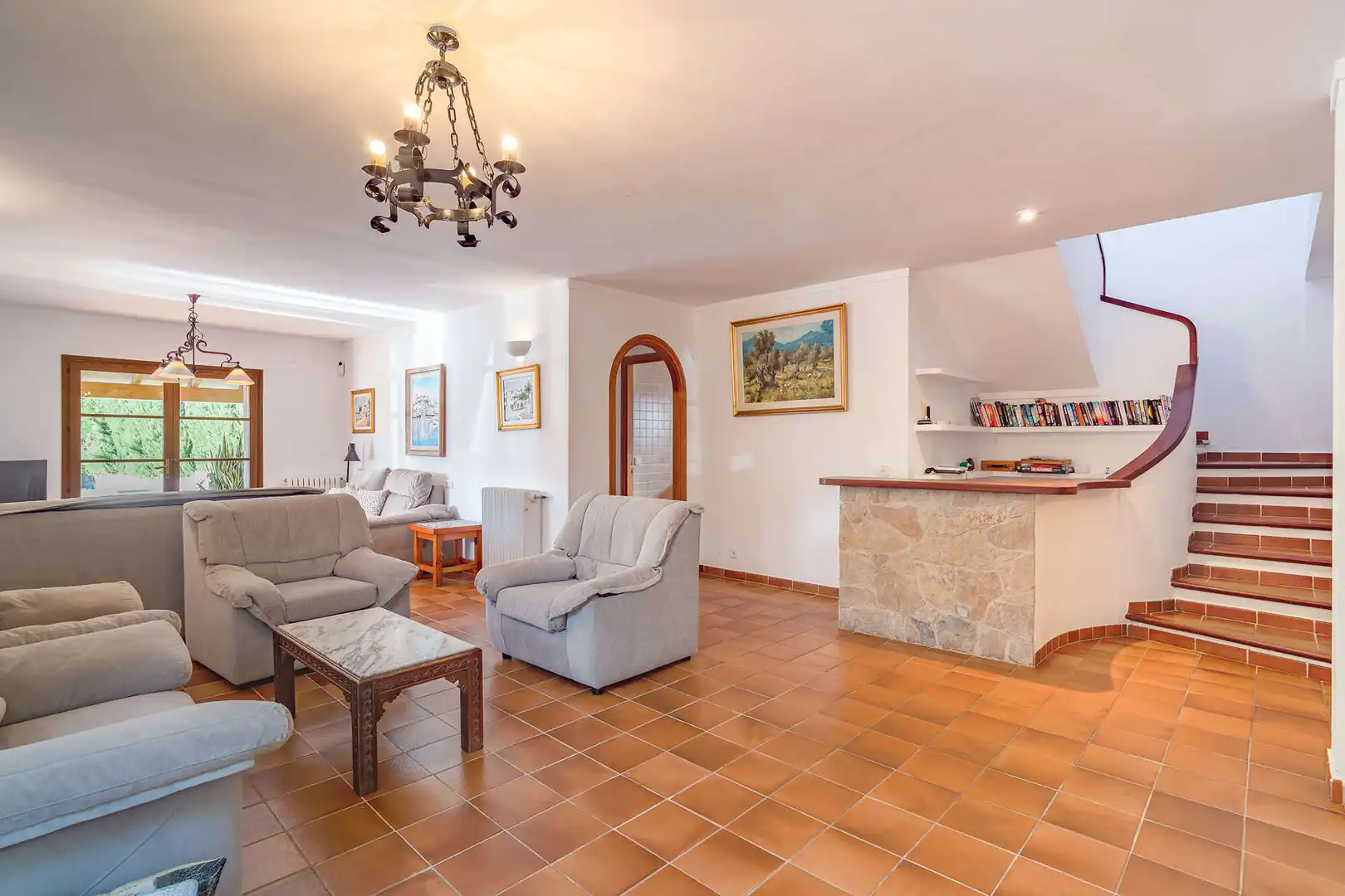 Sala de estar de Casa o chalet en venta en Pollença con Aire acondicionado, Calefacción y Terraza