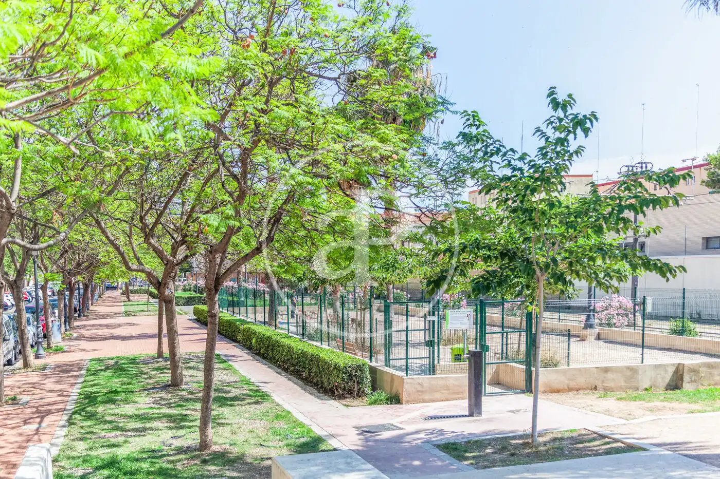Garden of Flat for rent in Valencia  with Air Conditioner, Heating and Furnished