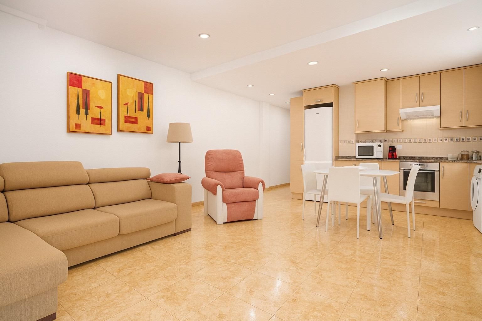 Sala d'estar de Apartament en venda en Moncofa amb Terrassa i Piscina comunitària