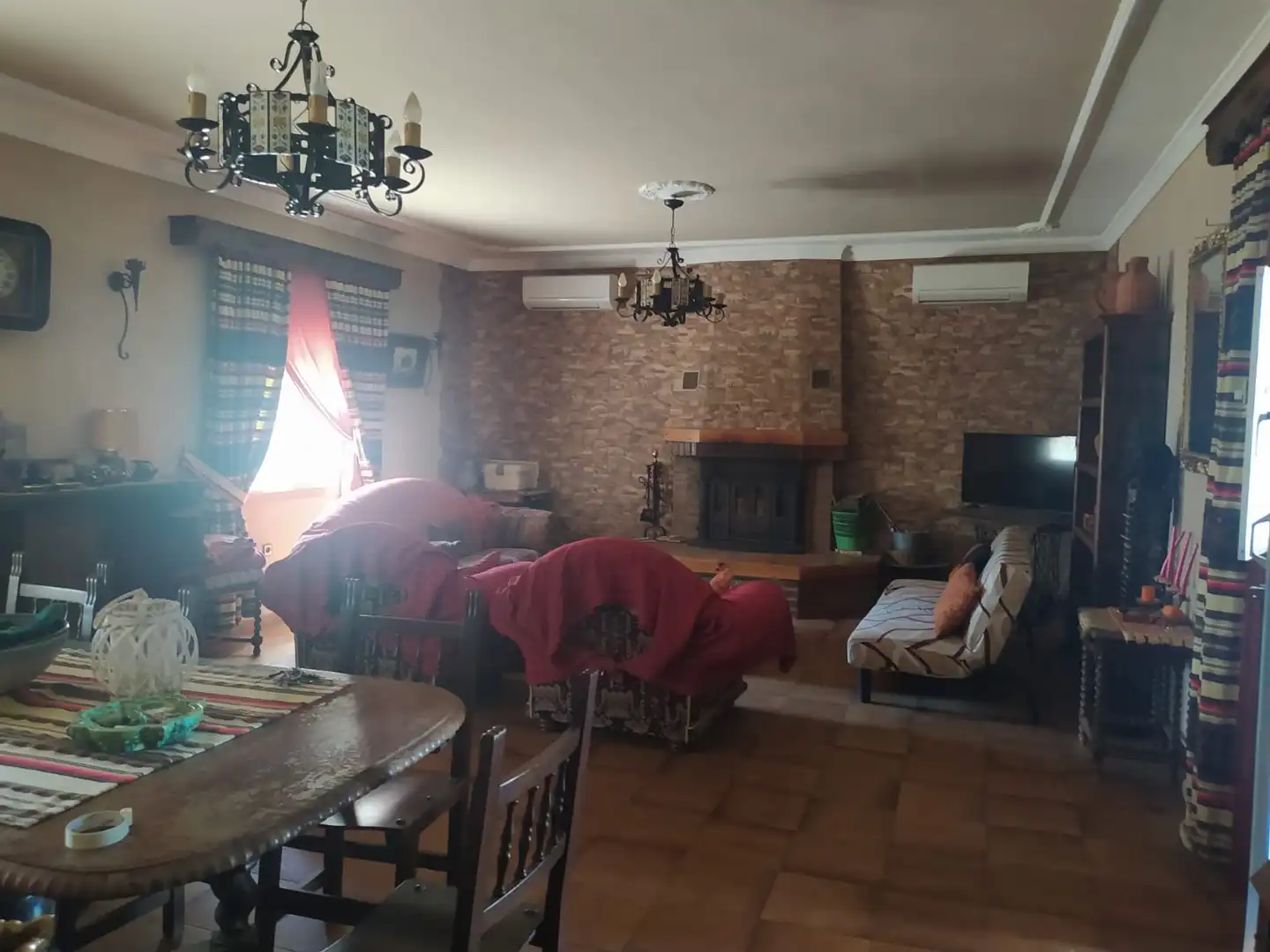 Living room of Houses for sale in Talarrubias  with Air Conditioner, Private garden and Storage room