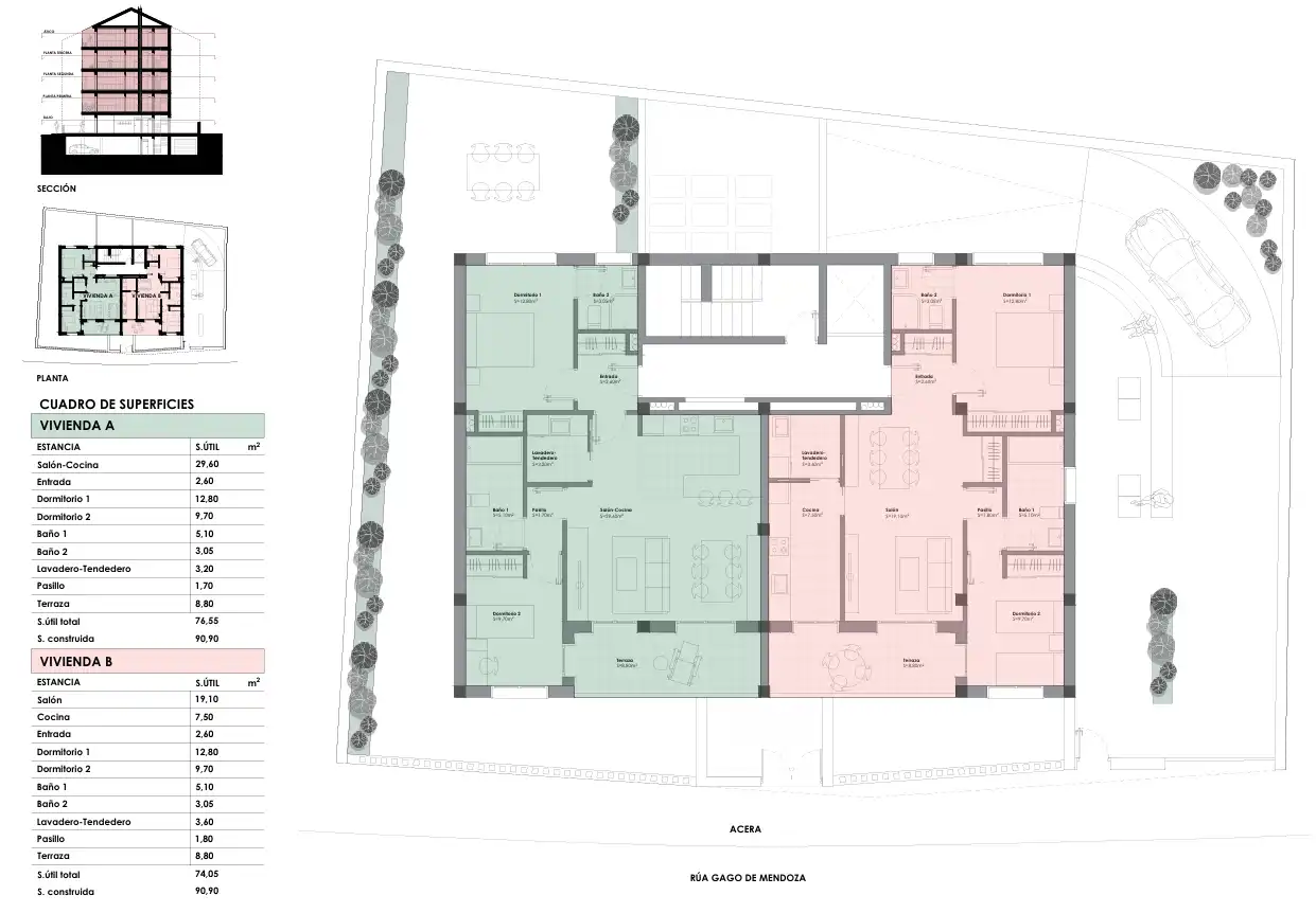 Apartament en venda a Rúa de Gago de Mendoza, Marín