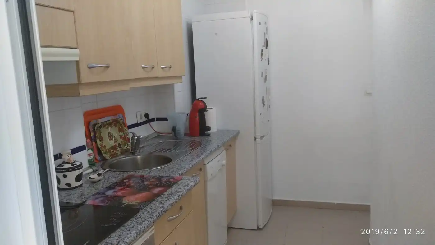 Kitchen of Flat for rent in Villajoyosa / La Vila Joiosa  with Air Conditioner, Private garden and Terrace