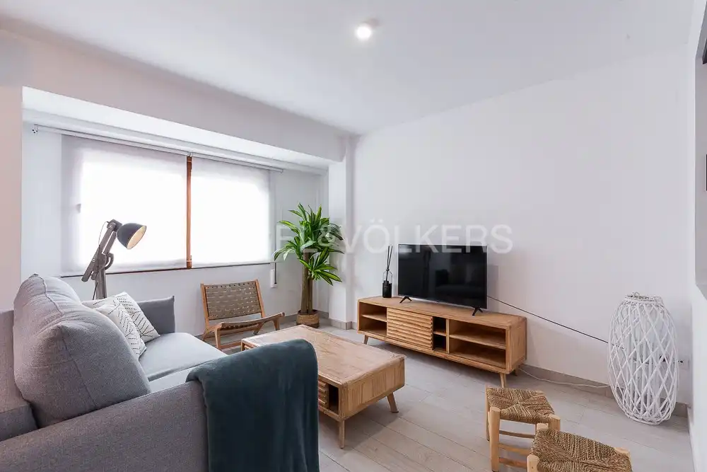 Sala de estar de Piso de alquiler en Valencia con Aire acondicionado, Calefacción y Amueblado