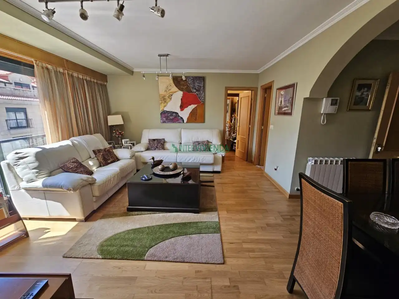 Sala d'estar de Pis en venda en A Cañiza   amb Calefacció i Parquet