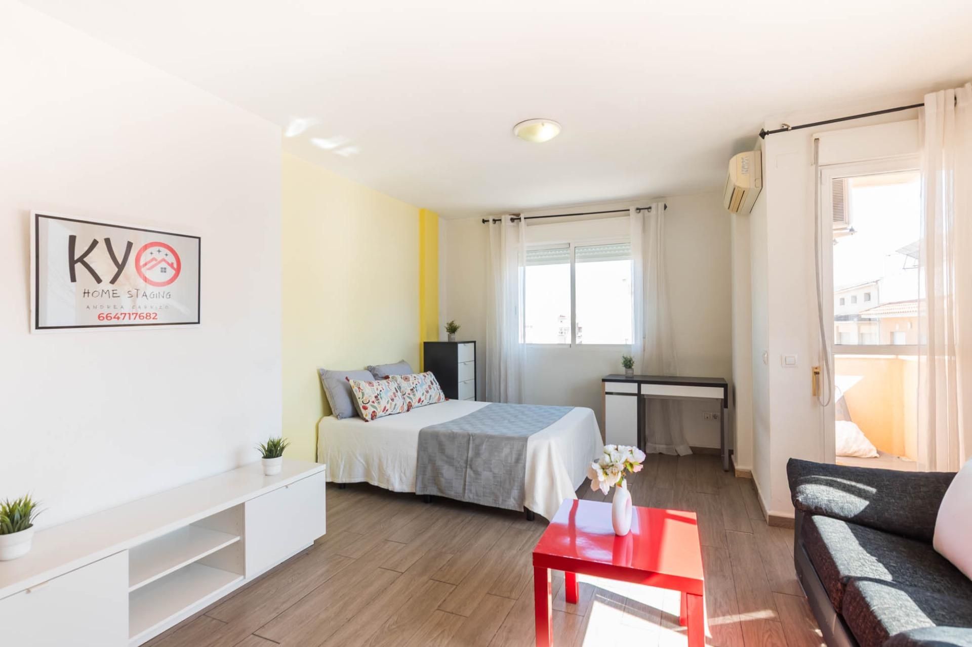 Bedroom of Flat for sale in  Murcia Capital  with Air Conditioner, Furnished and Balcony