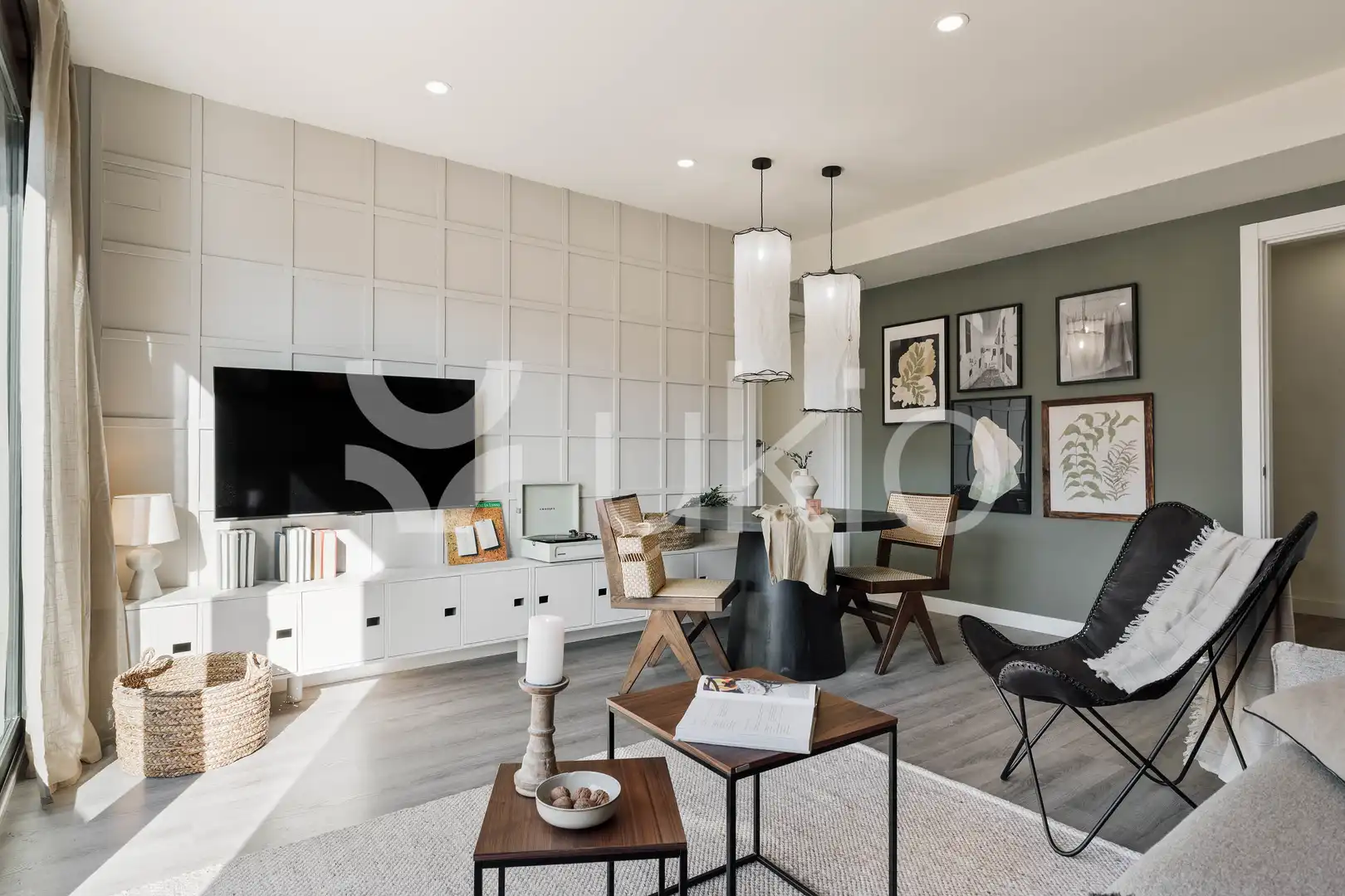 Living room of Apartments for rent in Barcelona  with Air Conditioner, Heating and Terrace