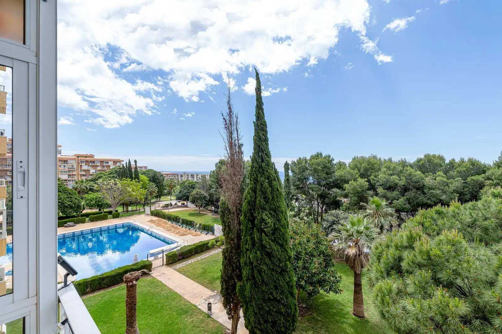 Garten von Wohnungen zur Miete in Benalmádena mit Klimaanlage, Heizung und Privatgarten