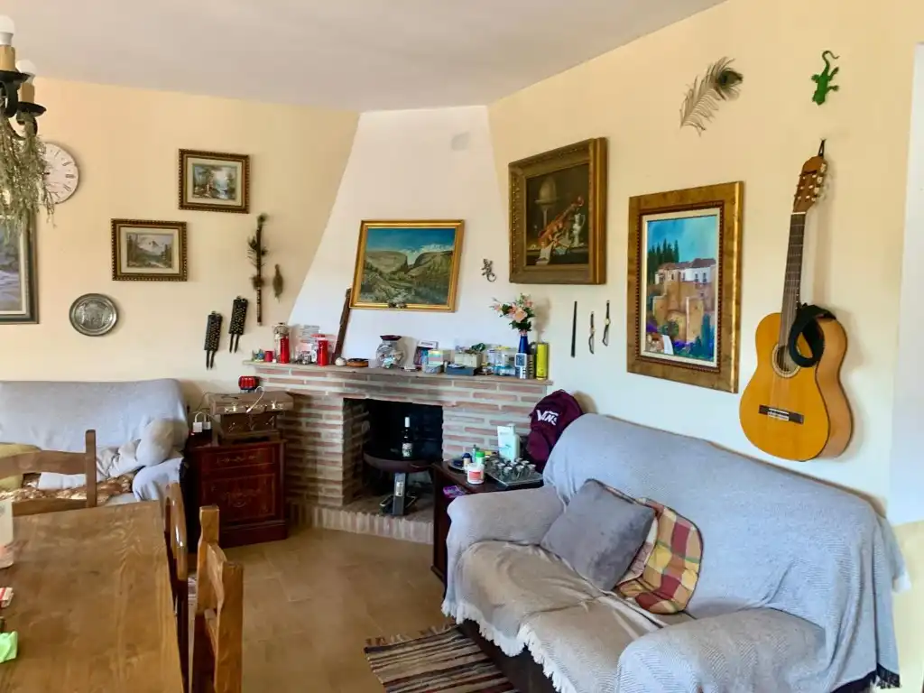 Sala d'estar de Casa o xalet en venda en Viñuela amb Aire condicionat, Jardí privat i Terrassa