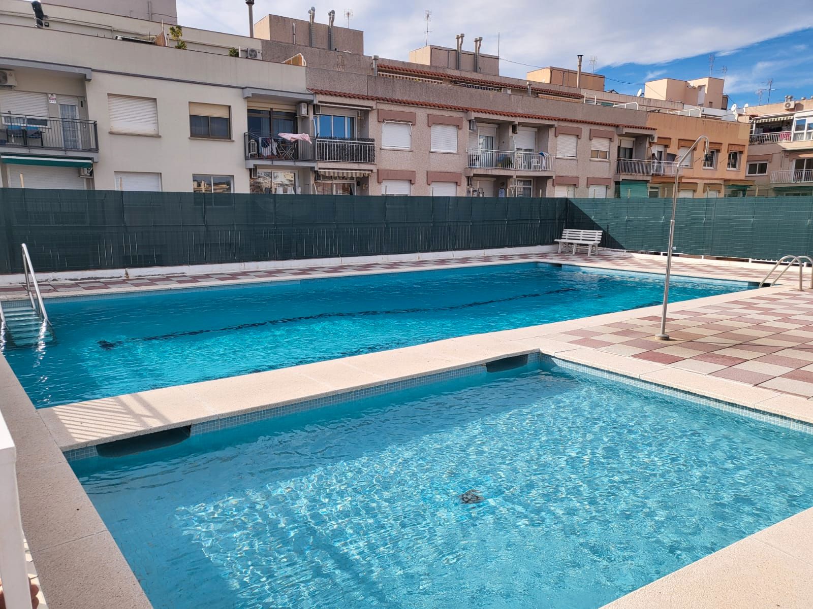 Swimming pool of Flat for sale in Badalona  with Air Conditioner, Heating and Parquet flooring